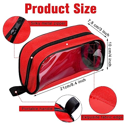 Oudain 8 Pcs First Aid Bag Empty 8 Colors First Aid Pouches Portable Medical Bag with Zipper and Transparent Window Medica...