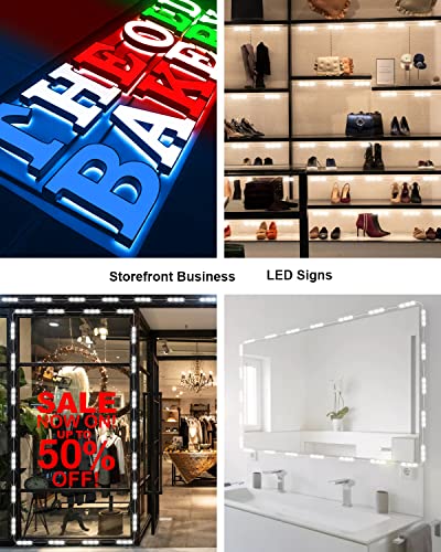 Pomelotree LED Storefront Lights for Business Waterproof Decorative Light for Advertising Letter Signs 4 Set 5050 SMD Wind...