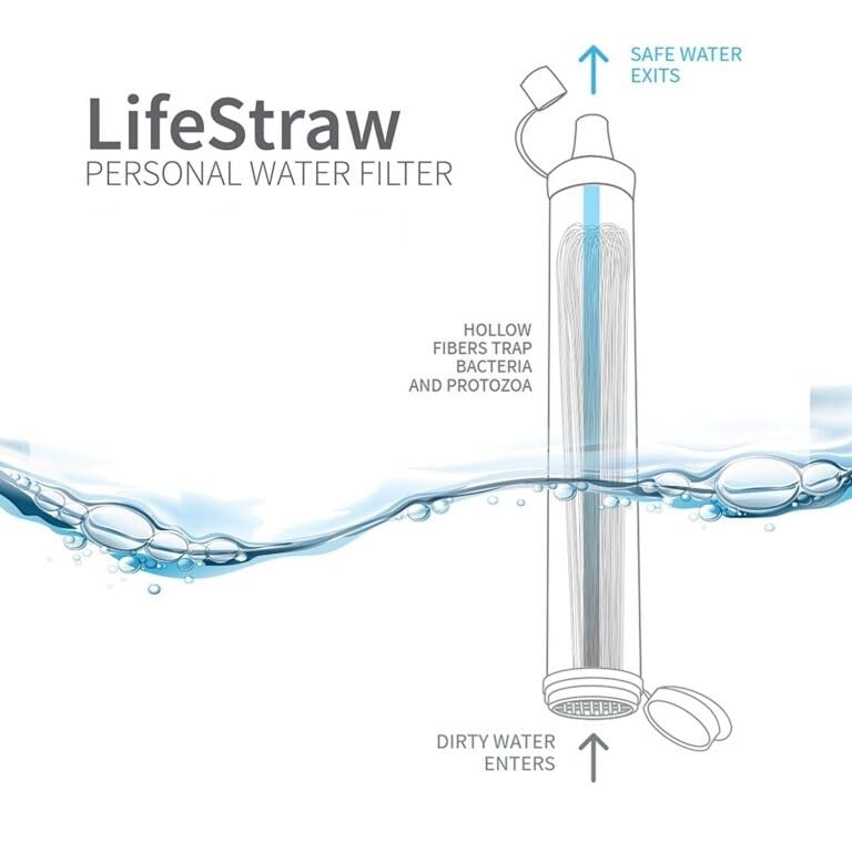 LifeStraw Personal Water Filter for Hiking, Camping, Travel, and Emergency Preparedness
