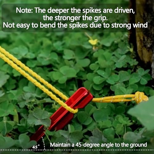 3F UL Gear 6/10PCS Lightweight Camping Tent Stakes, 5.9/7.8'' Hollow Aluminum Alloy Tent Pegs Ground Stakes, Essential Cam...