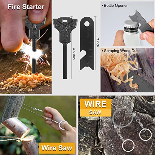 Survival Kit, Gifts for Men Dad Husband, Emergency Survival Gear and Equipment 19 in 1, Fishing Hunting Birthday for Men, ...