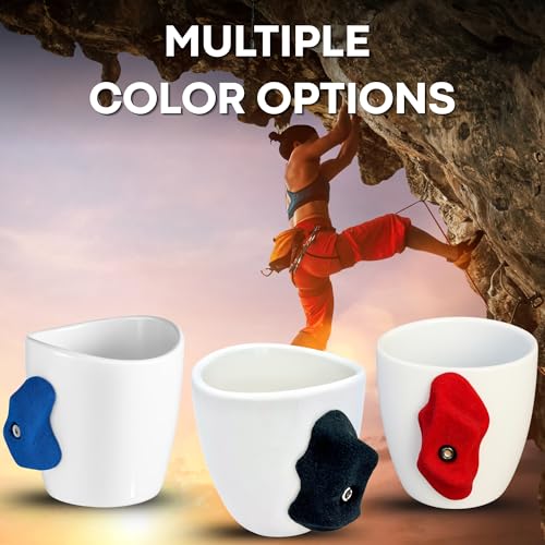 Dubbs Hardware Rock Climbing Mug – Train your grip while having a cup of coffee. Ceramic and with real climbing holds, pop...