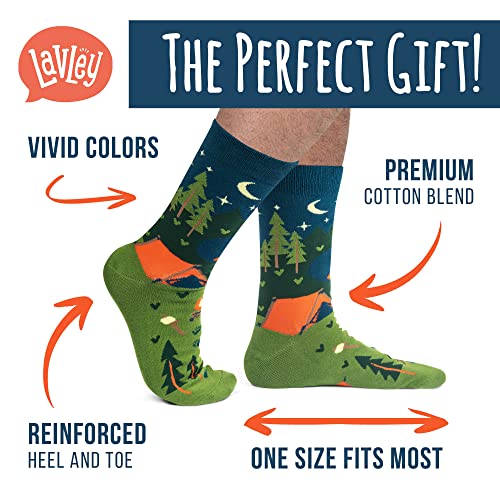 Lavley Outdoors Socks - Hiking and camping gifts for men and women - Great for nature lovers - Holiday or birthday gift