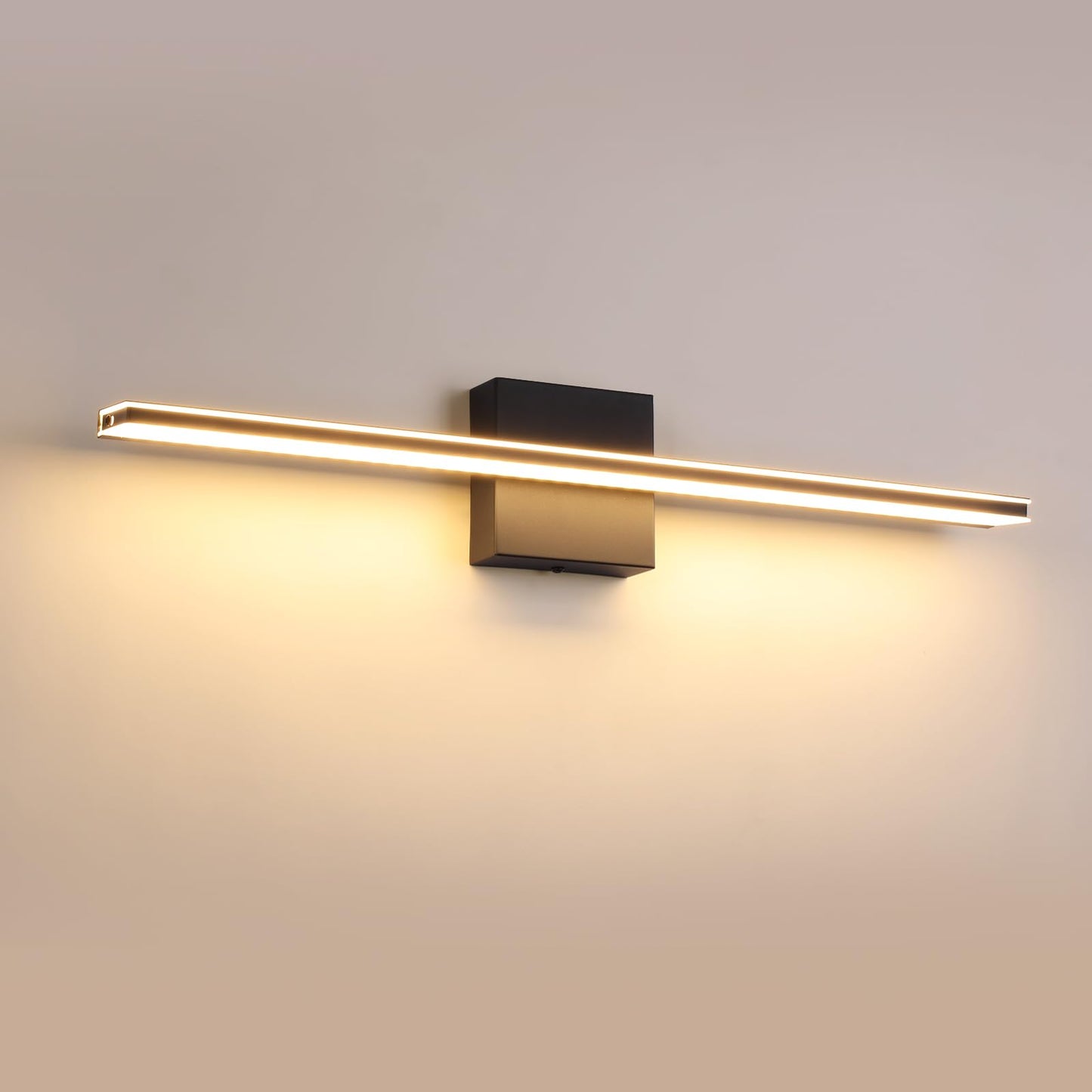 BRIVOLART Vanity Light for Bathroom Lighting Fixtures Over Mirror 24 Inch Dimmable 5CCT Modern Vanity Lights Black Bathroom Light Bar Bath Wall Sconce 18W
