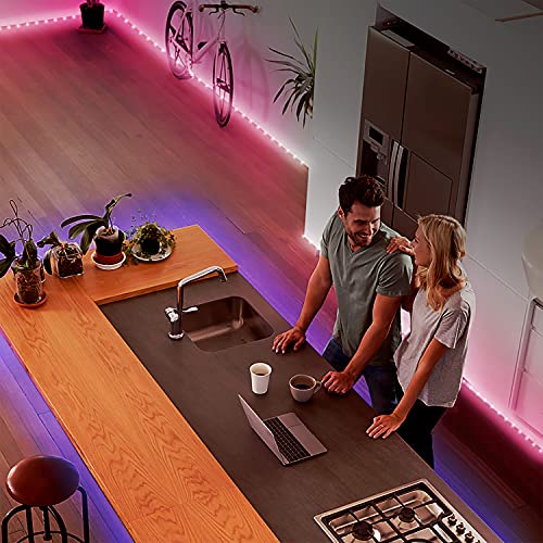 DAYBETTER Led Strip Lights 200 ft (2 Rolls of 100 ft) Ultra Long Smart Light Strips with App Voice Control Remote, RGB Mus...