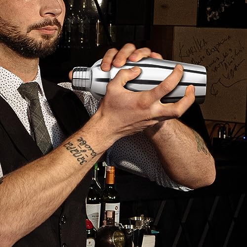 Ohtomber Cocktail Shaker Bartender Kit - 5PCS Cocktail Martini Shaker with Strainer, Muddler, Bar Spoon, Measuring Jigger ...