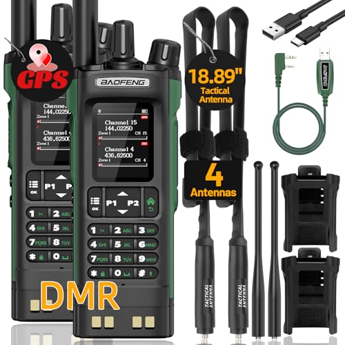 BAOFENG DM32 DMR Radio Ham Radio Handheld Rechargeable Walkie Talkies Long Range DM32UV Two Way Radio NOAA Weather Radio w...