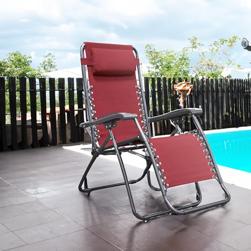 Caravan Sports Zero Gravity Outdoor Portable Folding Camping Lawn Deck Patio Pool Recliner Lounge Chair for Adults, Adjust...