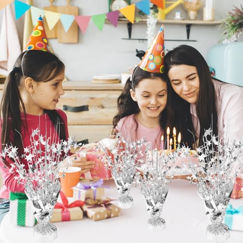 6 Pcs Metallic Foil Star Burst Table Centerpieces Patriotic Decoration for Wedding Birthday Graduation Veteran Day Memoria...