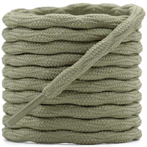 DELELE 2 Pair Round Wave Shape Non Slip Heavy Duty and Durable Outdoor Climbing Shoelaces Hiking Shoe Laces Shoestrings