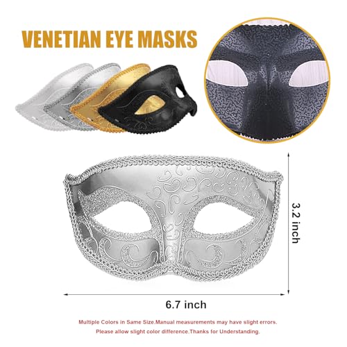 Ralleyfun Masquerade Mask for Men Women Couple Ventian Halloween Masks for Party Prom Ball