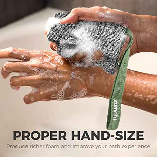 ZOMCHI 2 Pieces Exfoliating Soap Bags, Soap Savers for Bar Soap, Soap Bar Pouch for Deep Exfoliation, Foaming Soap Sock for Shower