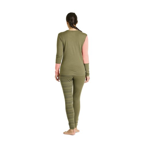 Ortovox 185 Rock'n'Wool Long Sleeve for Women | Extra Soft Merino Wool Base Layer for Winter Touring, Skiing & Snowboarding - Wild Herbs - M