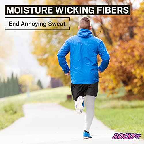Rocky Men's Thermal Underwear Men Long Johns for Men Thermal Pants Mens Long Underwear Bottoms Warm Mans Base Layer Pants (Small, Blue, Standard Weight 185 GSM, Two Pack)