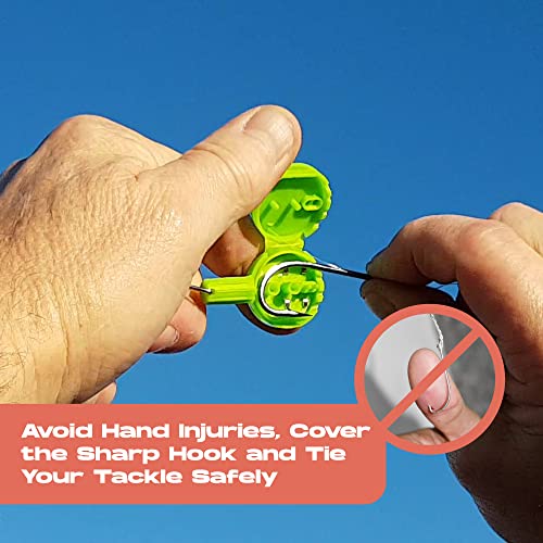 HOOK-EZE Fishing Knot Tying Tool | Protect from Fish Hooks | Tie Fishing Knots Easily | Cool Gadgets for Fishermen | Ice F...