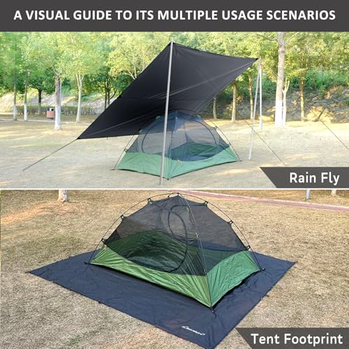Clostnature Waterproof Camping Tarp for Tent - Ultralight Hammock Rain Fly for Backpacking, Heavy Duty Camping Hiking Awni...