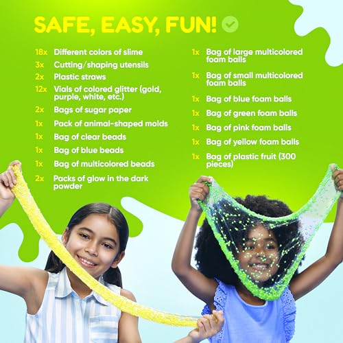 Ultimate Slime Kit for Girls 10-12 | Perfect Toys for Girls 7-12 Years Old | Complete DIY Slime Making Kit for Kids and Bo...