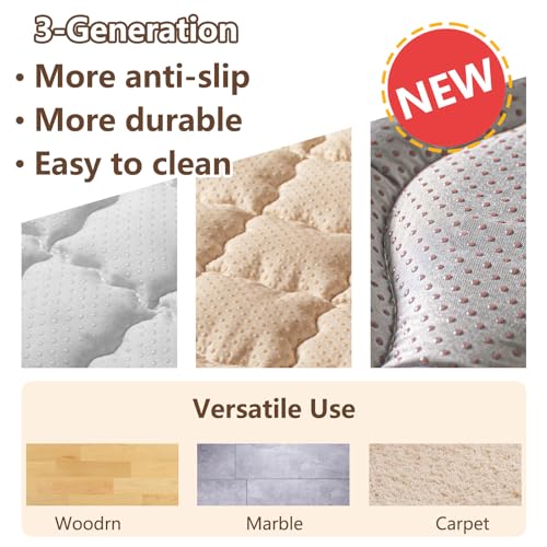 Beavtaens Baby Play Mat, 50x50 Playpen Mat with Super Soft Touch, Activity Mat with Upgraded Anti-Slip Bottom, Machine Was...