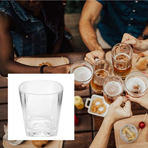 Restokki Acrylic Unbreakable Shatterproof Classic Beer Mug, 180ml Whisky Cup Wine Beer Drinking Mug, Acrylic Drinkware Bar...