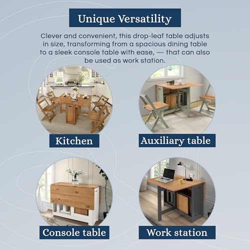 SECONIQUE Santos Butterfly Dining Set – 4 Assembled Foldable Chairs + 1 Folding Table – Space-Saving Table with Nesting Ch...