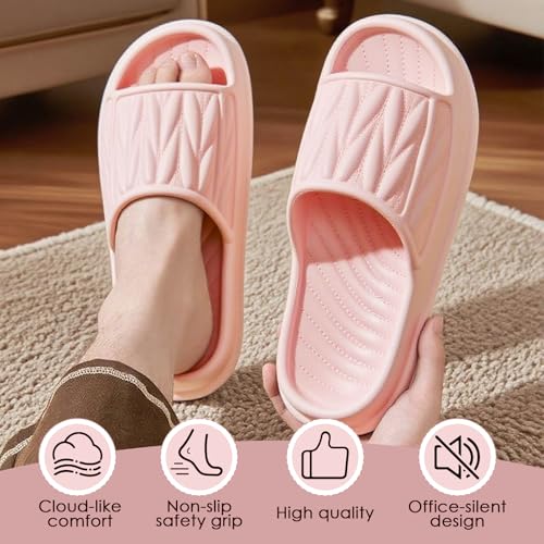 Non Slip Shower Sandals for Men Women Quick Dry Open Toe House Slides Unisex Bathroom Slippers for Indoor Outdoor Beach Tr...