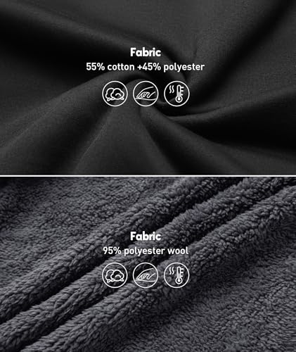 SCODI Hoodies for Men Heavyweight Fleece Sweatshirt - Full Zip Up Thick Sherpa Lined Hooded Jacket