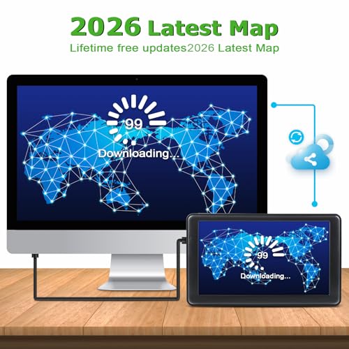 LOVPOI GPS Navigator for Truck Car, 7'' GPS Commercial Drivers 2025 Trucker GPS for Semi Truck with GPS Navigation System...