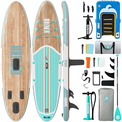 Niphean Inflatable Stand Up Paddle Board with Stabiltrac Fin Design and SUP Accessories & Niphean Dog Pool Ramp(Full-Cover...