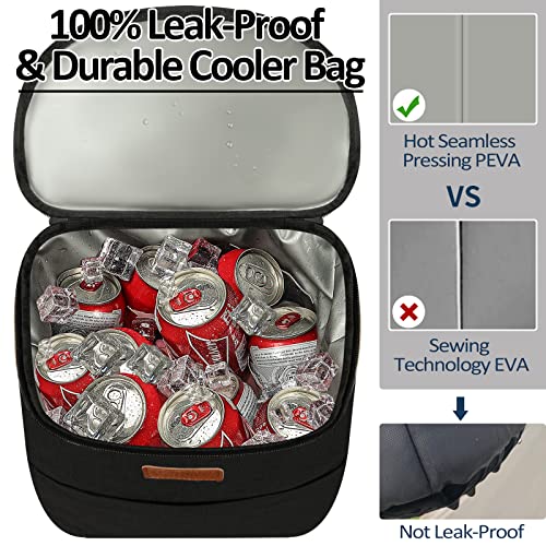 Camping Cooler Backpack 30 Cans, Soft Backpack Coolers Insulated Leak Proof Travel Cooler Bag Waterproof Lunch Picnic Beac...