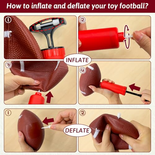 Punieayi Football Toss Game with 4 Inflatable Balls, Football Throwing Target Games for Boys 8-12, Sports and Outdoors Toy...