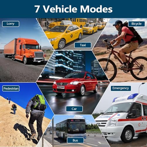 GPS Navigator for Car Truck RV, 9 inch Touch Screen Latest 2026 Map, Real Voice Spoken Turn-by-Turn Direction Reminding Na...