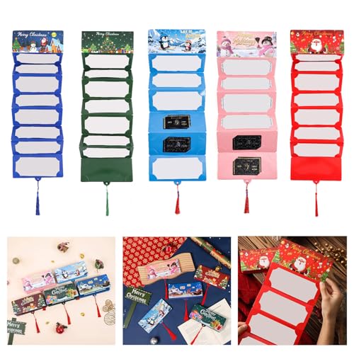 10 Section Santa Surprise Money Box Christmas Party Essential Nature Friendly Paper Gift Organiser for Festival Event Chri...