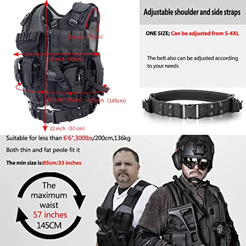 vAv YAKEDA Tactical Vest Outdoor Ultra-Light Breathable Training Airsoft Vest Adjustable for Adults