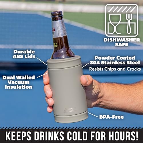 DUALIE 3 in 1 Insulated Can Cooler - 15+ Colors - Universal Size for 12 oz Cans, Slim Cans, and Bottles