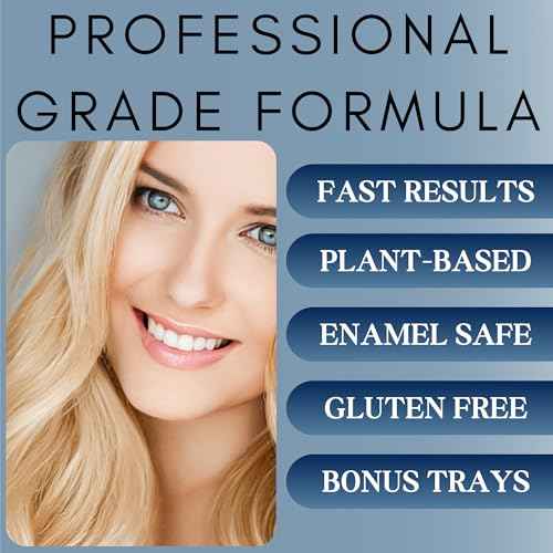 Teeth Whitening Gel for Trays - Pro Strength 44% Carbamide Peroxide, 5 Syringes (50 Treatments) + 2 Trays ? Enamel Safe, Removes Coffee & Other Stains