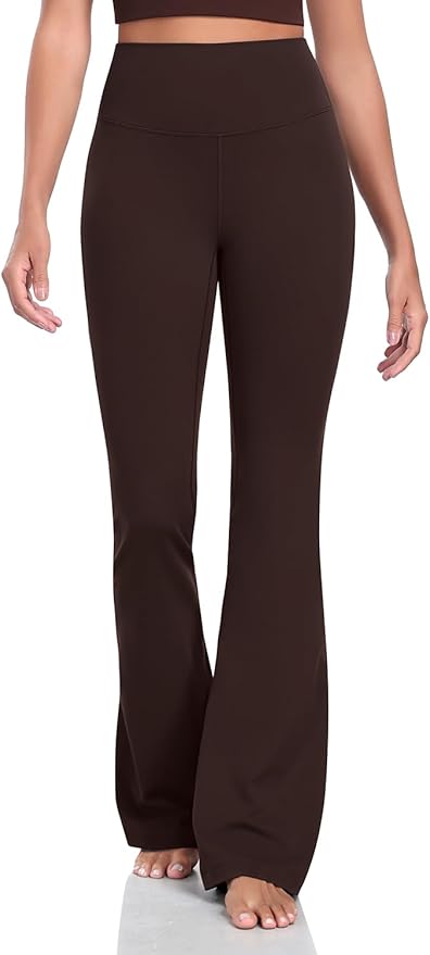 HeyNuts Harmony Flare Leggings 29"/30.5"/32.5"/34.5", High Waisted Tummy Control Wide Leg Bootcut Yoga Pants Lounge Soft