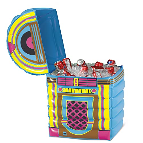 Beistle Inflatable Cooler – 50's & 80's Party Decorations, Drink Containers, Beverage Cooler, Music Themed Decorations: De...