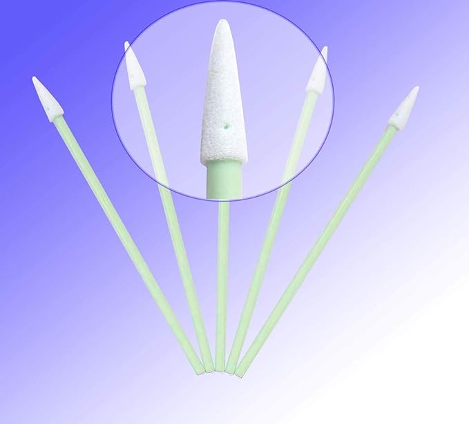 3.0" PCB Board Cleaning Swabs, Cleanroom Lint Free Pointed Foam Tip Swab for Camera, Optical Lens, Electronics, Detailing, Small Hole and Hard-to-Reach Area CK-FS750 (500)