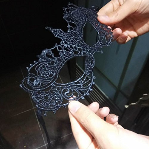 Luxdesc Couple Masquerade Lace Mask Set, Fit for Women and Men Venetian Halloween Masks