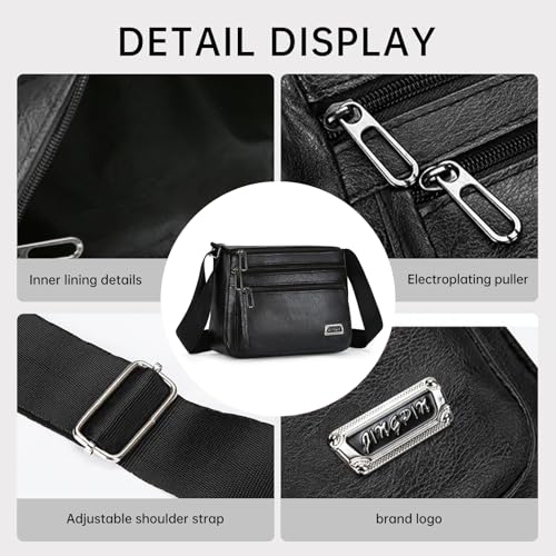 Portable Crossbody Sling Bag for Men Women, Classic Shoulder Backpack Chest Daypack Satchel for Hiking Travel NSDJB11
