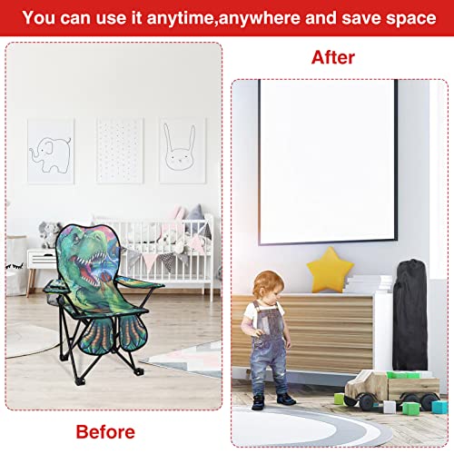KABOER Kids Outdoor Folding Lawn and Camping Chair with Cup Holder and Carrying Bag, Children's Camping Chairs