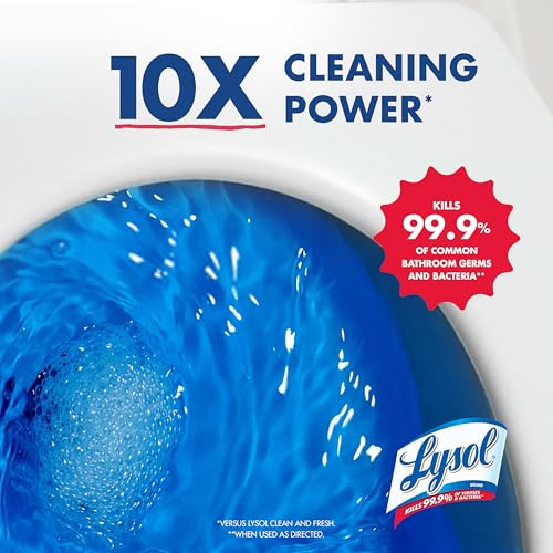 Lysol Toilet Bowl Cleaner, Max Strength Bathroom Cleaning Supplies, Toilet Bowl Cleaner Clinging Gel, Home Essential, Inst...