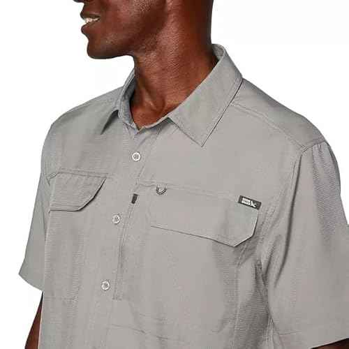 Eddie Bauer Men¡¯s UPF 50 Sun Protection Short Sleeve Relaxed Fit Woven Tech Shirt