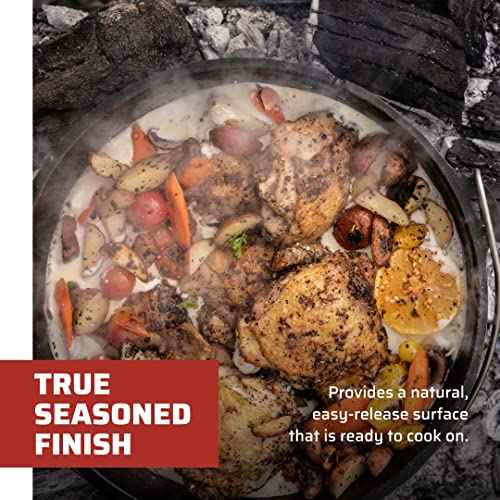 Camp Chef DO-12 Pre Seasoned Cast Iron Dutch Oven, Black