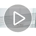 Thyle Set of 4 Wire Shelving Poles Including 8 Pcs 36'' Poles and 50 Pcs Shelf Clips, Heavy Duty Chrome Commercial Wire Sh...