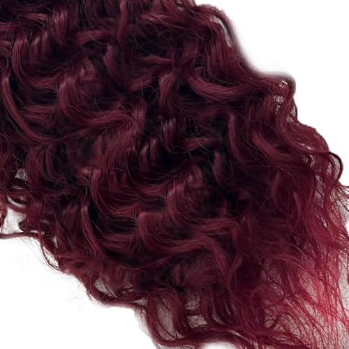 Augfst Brazilian Virgin Human Hair Bundles Burgundy 99J Water Wave Curly Human Hair Bundles 20 22 24 inch Unprocessed Brazilian Wine Red Quick Weave Hair for Black Women