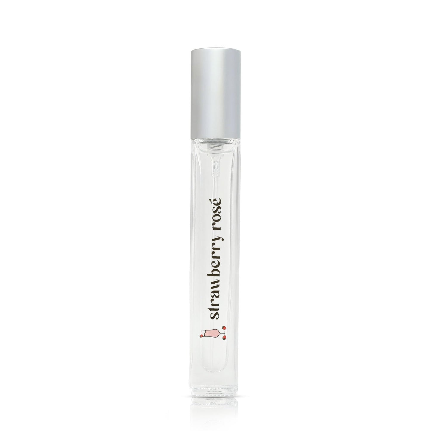 Just Juice Strawberry Rosé - Strawberry Perfume for Women and Men - Raspberry, Rose, Vanilla Musk Notes - Mini Travel Perfume - 0.3 oz