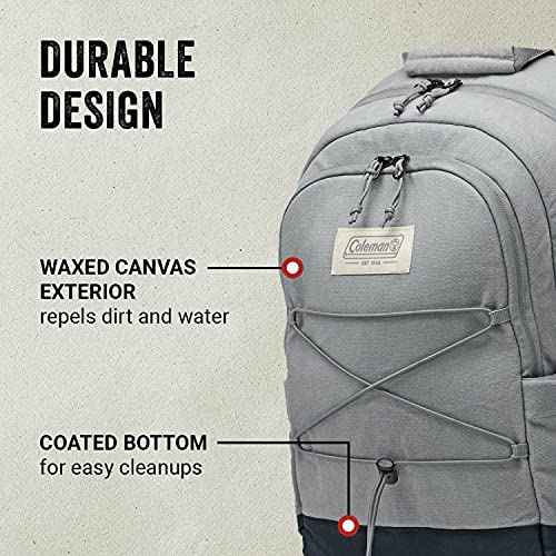 Coleman Backroads 30-Can Soft Cooler Backpack, Leak-Proof Portable Insulated Backpack Cooler, Keeps Contents Cold up to 24Hrs, Built-in Bottle Opener