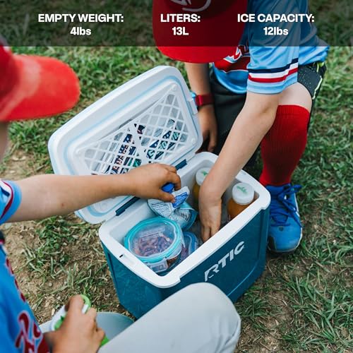 RTIC 8 QT Road Trip Personal Cooler, Small, Compact, Insulated, Portable Ice Chest Box for Food, Drink, Beverage, Beach, C...