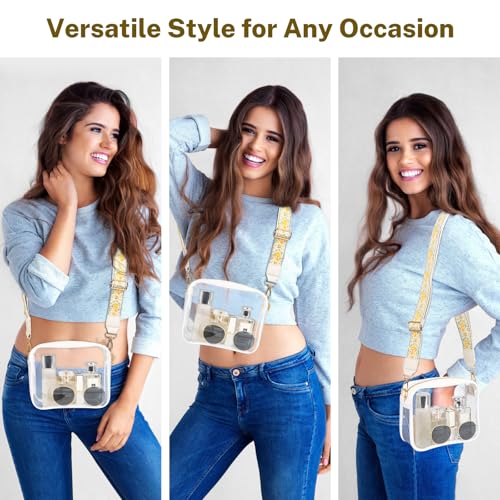 Aveniee Clear Bag Stadium Approved, Clear Purses for Women, Cross body Bag for Concerts with Adjustable Strap